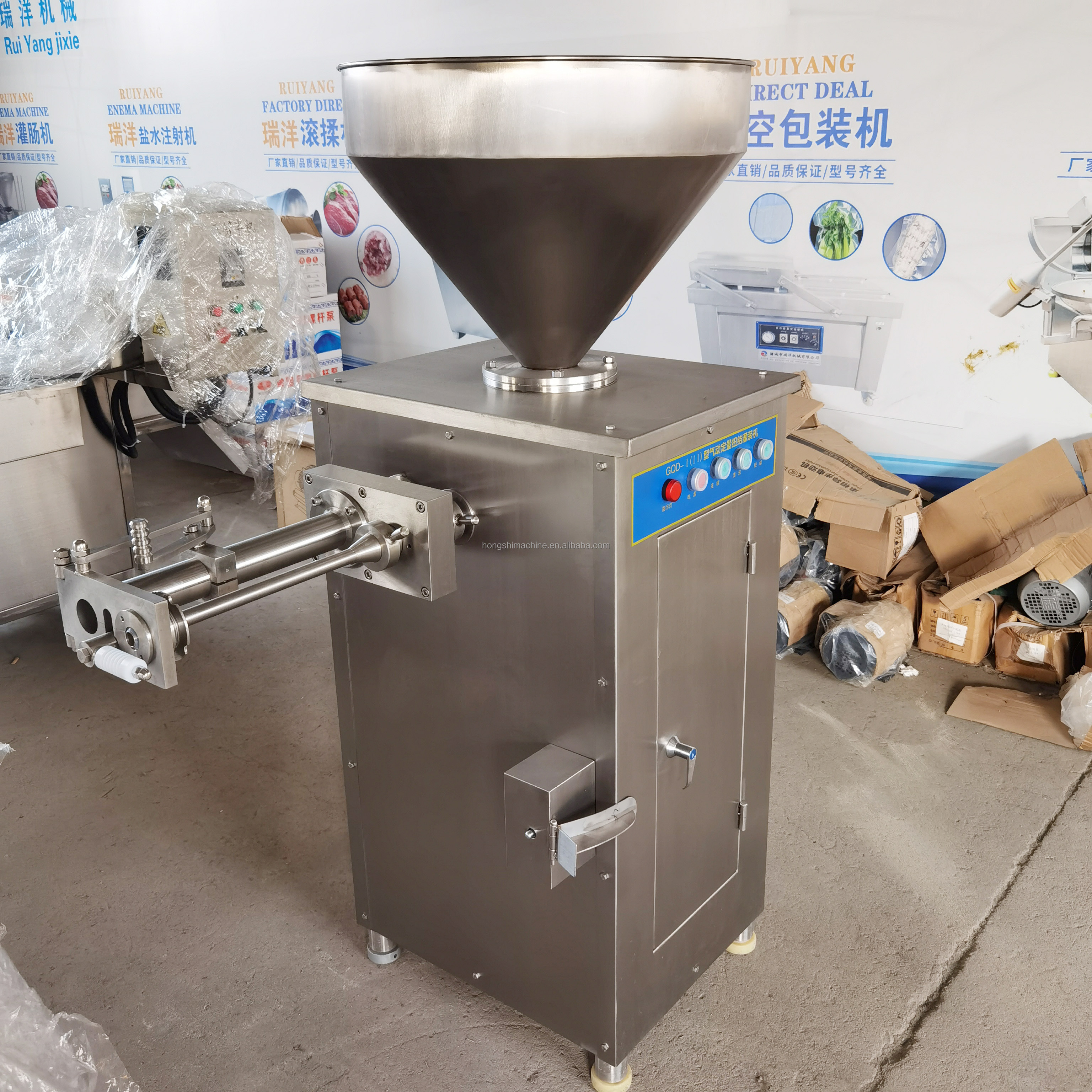 Electric High Quality Meat Sausage Filling Stuffing machine Automatic Pneumatic Quantitative Sausage Stuffer Twister Machine