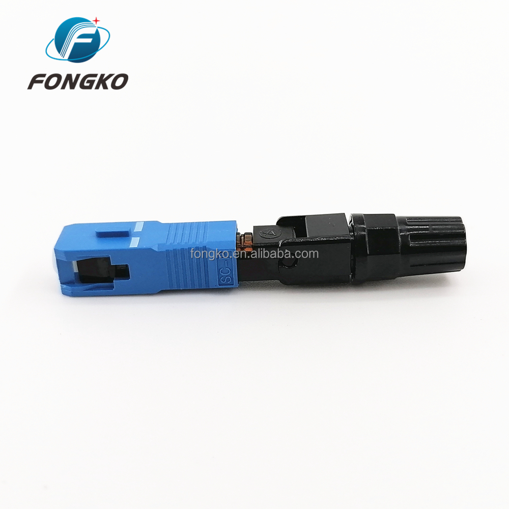 SC UPC Fiber Optic Fast Connector For FTTH Drop Cable Field Termination