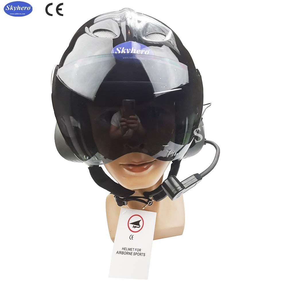 En 966 Standard Powered Paragliding Helmet Noise Cancel Paramotor Helmet Color Red Black White Blue Paramotor