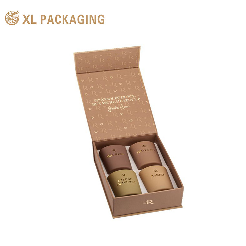 Eco-Friendly Custom Texture Paper Candle Cup Packaging Box Paper Gift Box with Lid And Base