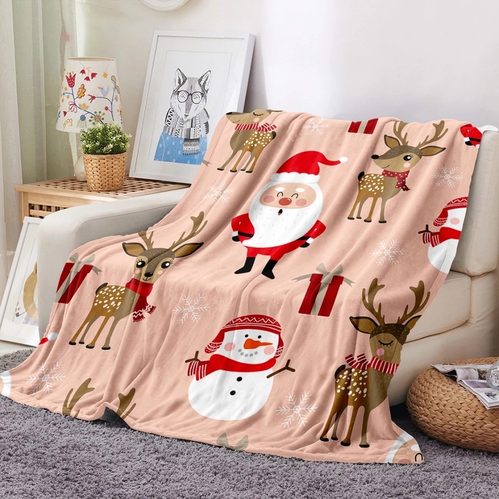 Christmas Sweater Print Super Soft Flannel Blanket Sustainable Bedding for Children