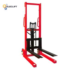  Fork Height 85mm Hydraulic Stacker Manual Straddle Pallet Stacker Manufactures