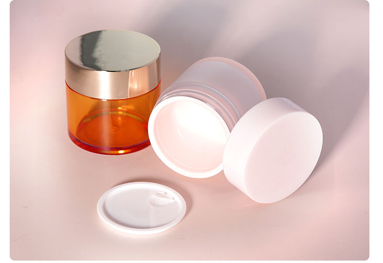 30g 50g Custom Body Butter Jars Round Plastic Jars With White Lids
