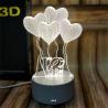 Buy cheap Heart Designs Acrylic 3D LED Night Light for Gift rechargeable and remote from wholesalers