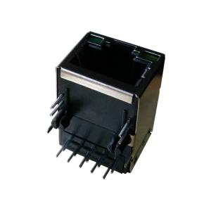 TE RJ45 Modular Jack 6-6605748-1 Shield With LEDs 10/100Mbps Interface