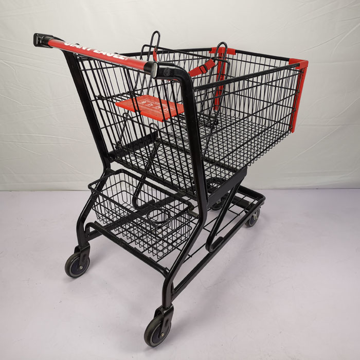 American Multifunctional Large Metal Trolley Warehouse Supermarket Store Shopping Cart