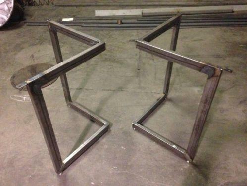 Customized Furniture Leg Metal Bar Table Base Frame with Adjustable and Black Finish