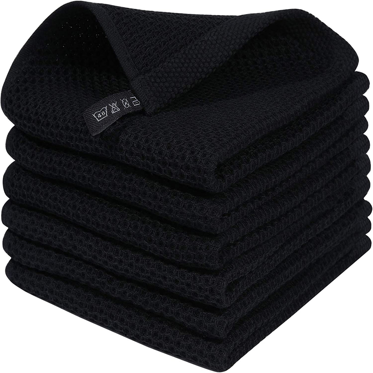 Home OEM Acceptable Easy-to-Clean Kitchen Towel Set with Hook and Waffle Square Design