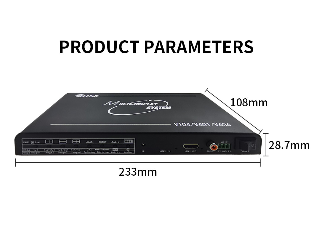Bitvisus 4K60 HDMI Quad Screen Splitter Multiviewer All In One Solution