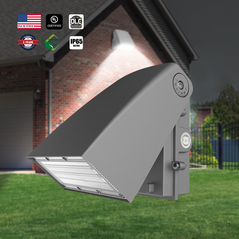 LED Wall Pack Light Waterproof IP65 CCT Power Adjustable Selectable 20W-120W for Outdoor Street