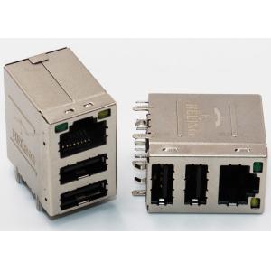 Multi - Port HDMI / USB Port RJ45 Modular Jack PCB Mount Brass LCP Material