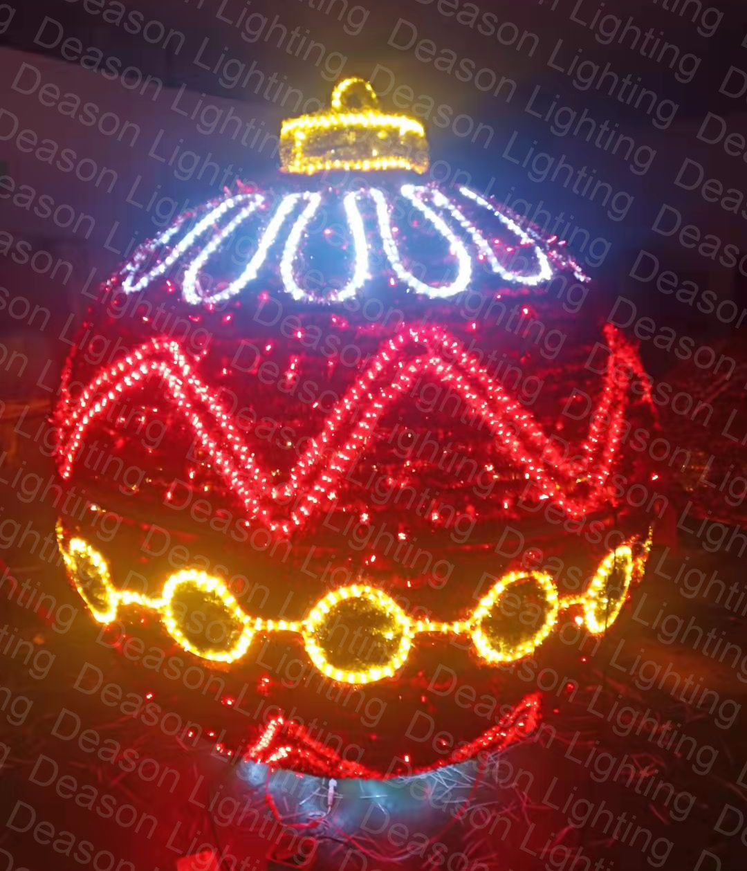 Giant Outdoor Christmas LED Big Ball 3D Motif Light For Lighting Display