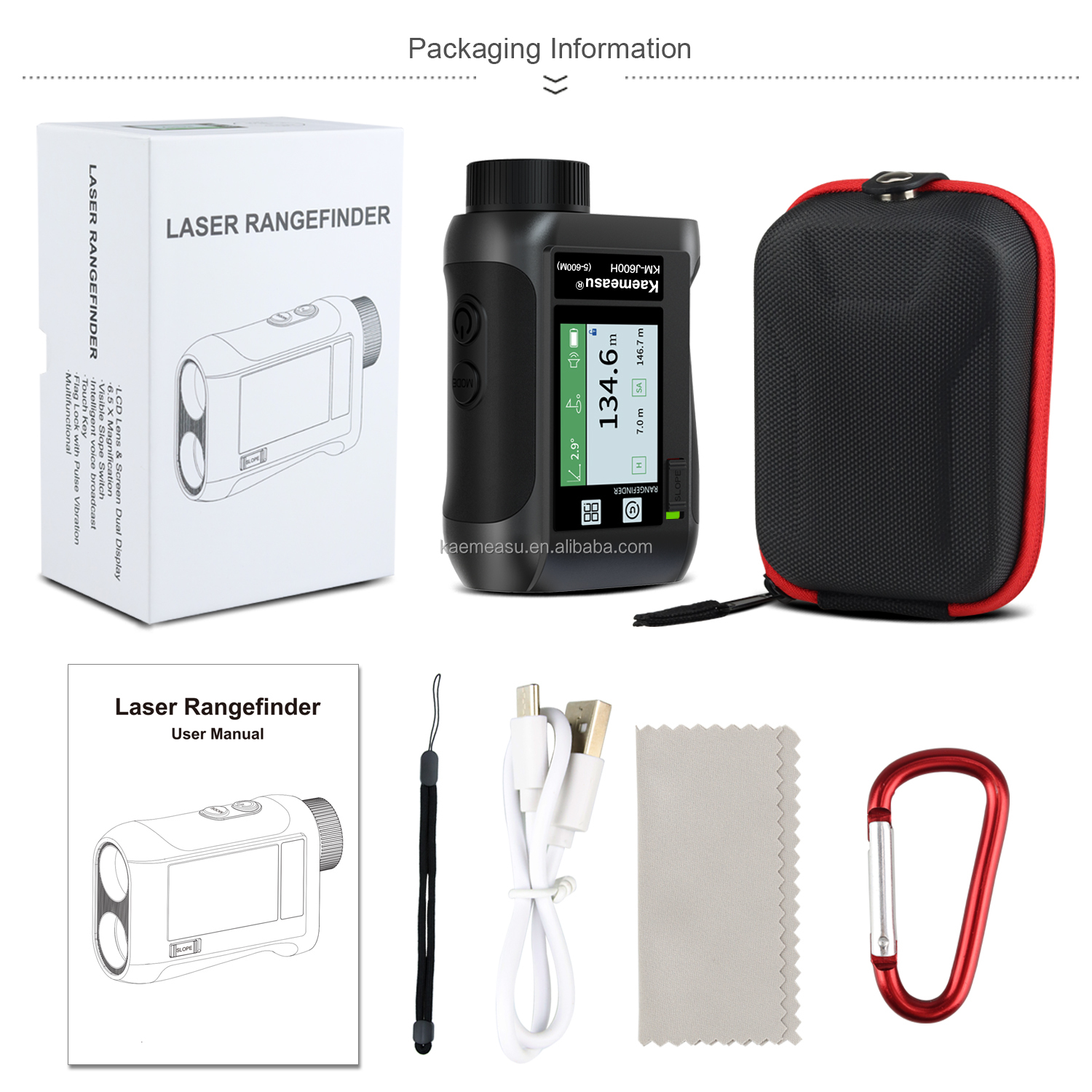 J1500m Digital Laser Rangefinder All in One Distance Area Volume Measuring Tool