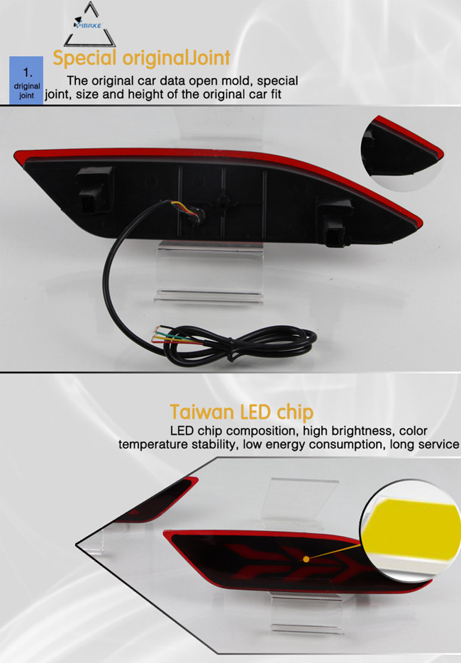 Reflector Fog LED Rear Bumper Light Brake Turning Signal For Honda Vezel Hr-V