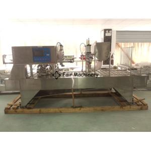 China 5400B/H 380V Coffee Filling Machine , 9KW PLC Milk Tea Cup Sealing Machine on sale