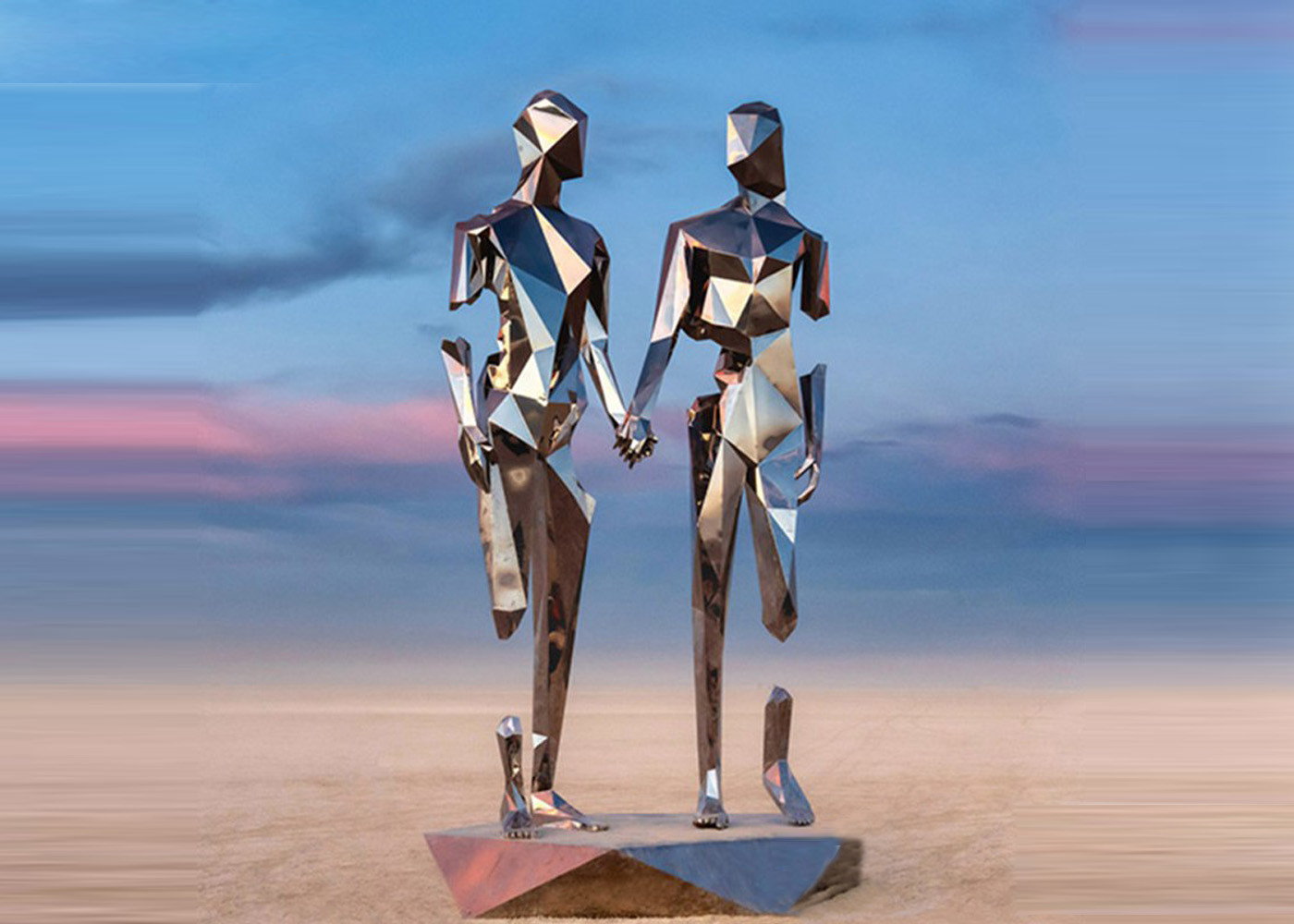 Garden Or Yard Decorative Laser Cutting Stainless Steel Woman Sculpture
