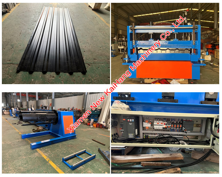 Roof panel roll forming machine, trapezoid, roofing profile, 0.4-0.8mm metal sheets