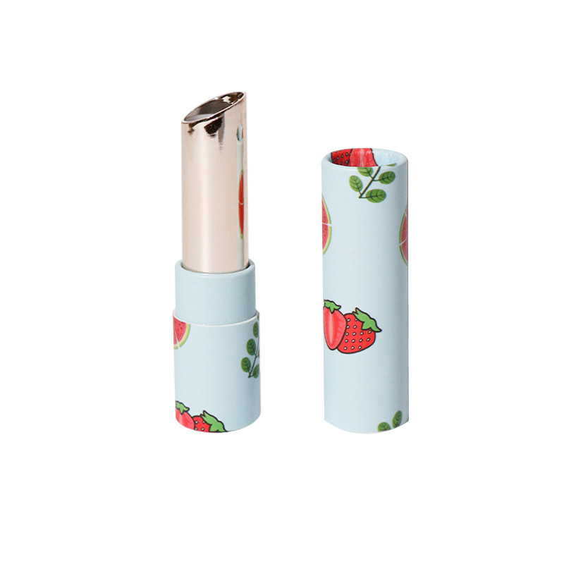 Luxury lipstick tube box round cardboard paper lip balm tube for packaging