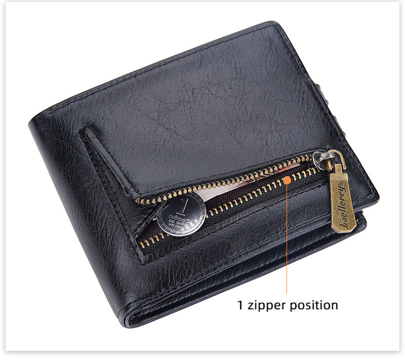 Vintage Multi Card Buckle Men's Short Wallet Creative PU Leather Business Pocket
