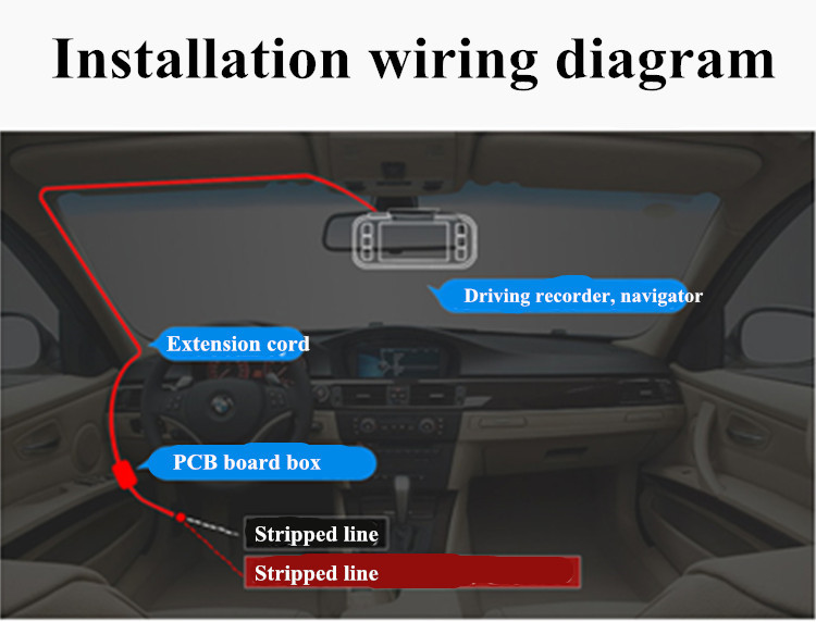 Mini USB 12V To 5V Car Charger Cable For Dash Cam Kit Hard Wire Kit Customized