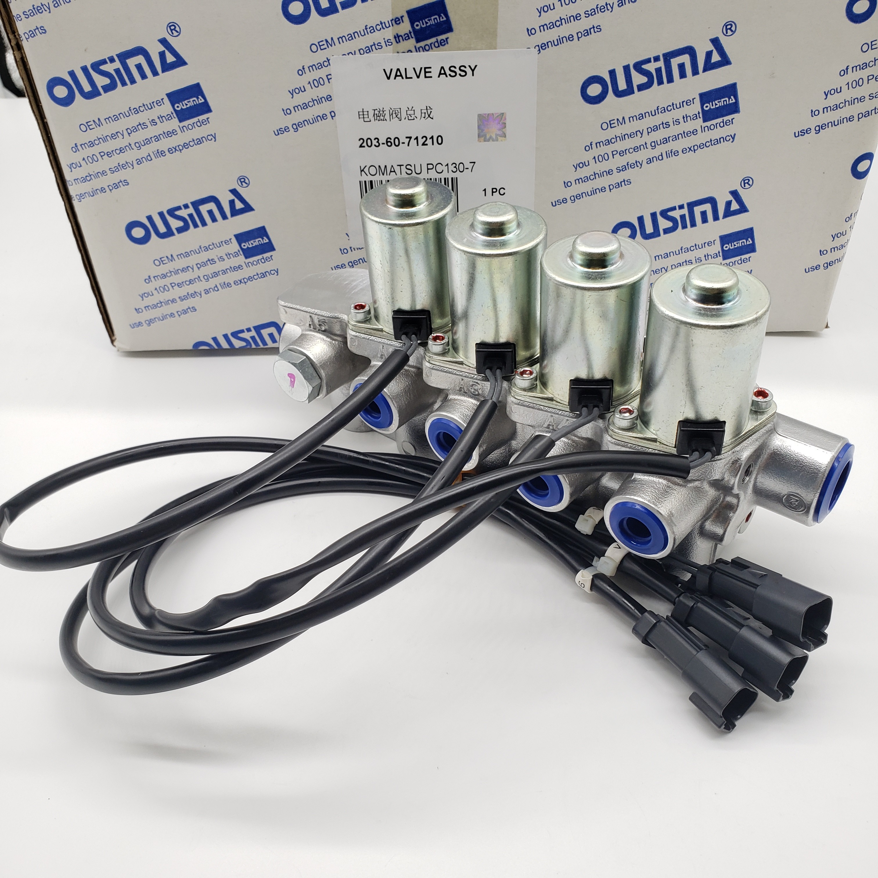 203-60-71210 Excavator Solenoid Valve For KOMATSU PC130-7 PC130LC-7 PC200-8