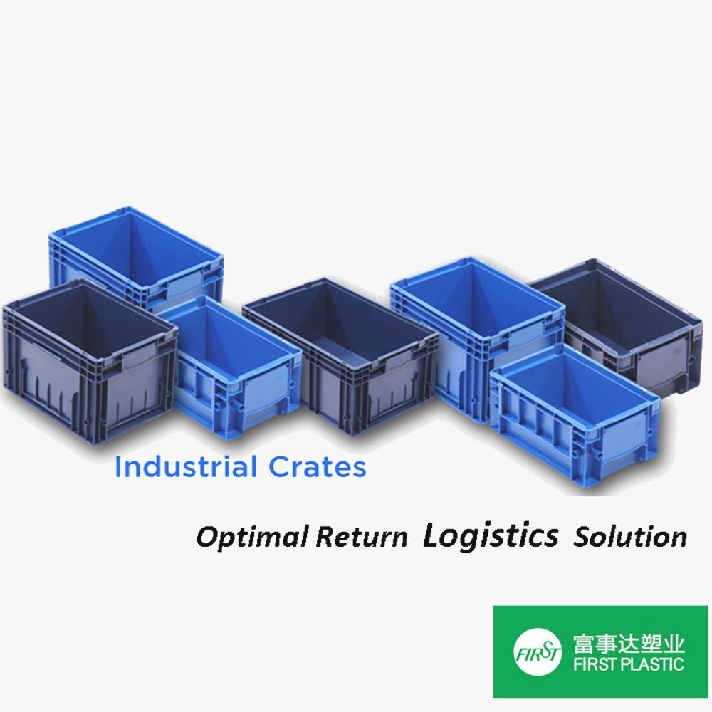 48L Large Plastic Turnover Box For Auto Parts Storage Customized Color