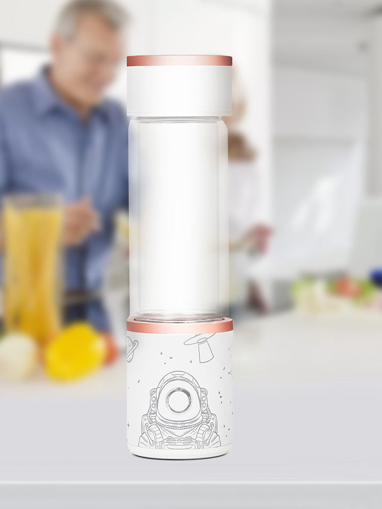 White Antioxidant Hydrogen Generating Water Bottle Customizable