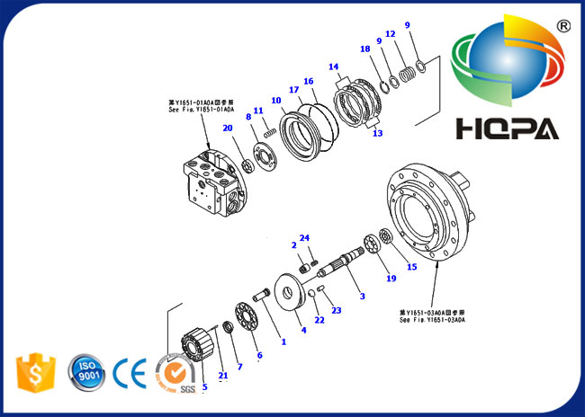 TZ505D9000-00 TZ505D900000 Final Drive Seal Kit for Komatsu PC60-7 PC78US-6