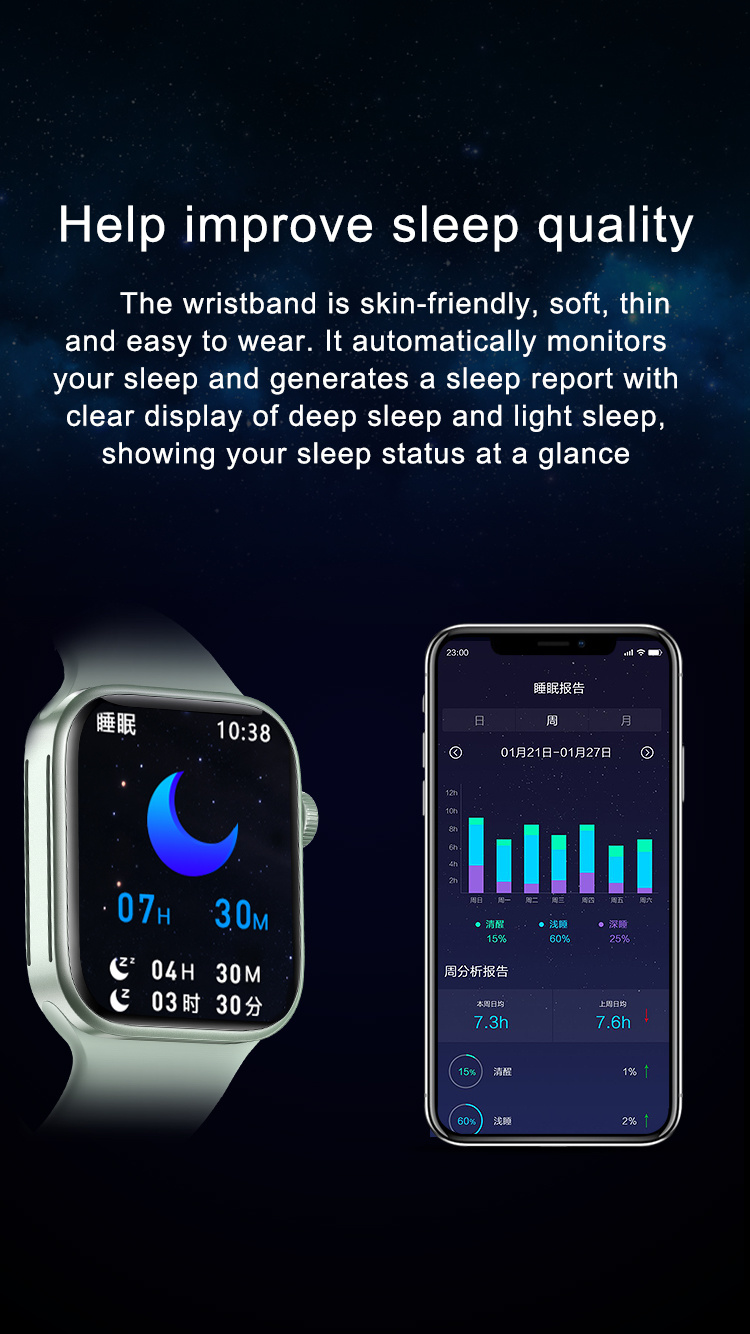 New Full Screen Touch + Dual Buttons + Knob IP68 Waterproof Rating N76 Smart Watch
