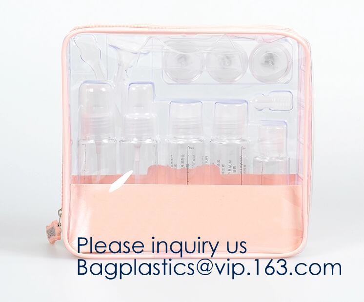 Travel Bag Large Toiletry Bag Makeup Organizer clear pvc cosmetic bag,Cosmetic Packing Toiletries Bag for Women BAGEASE