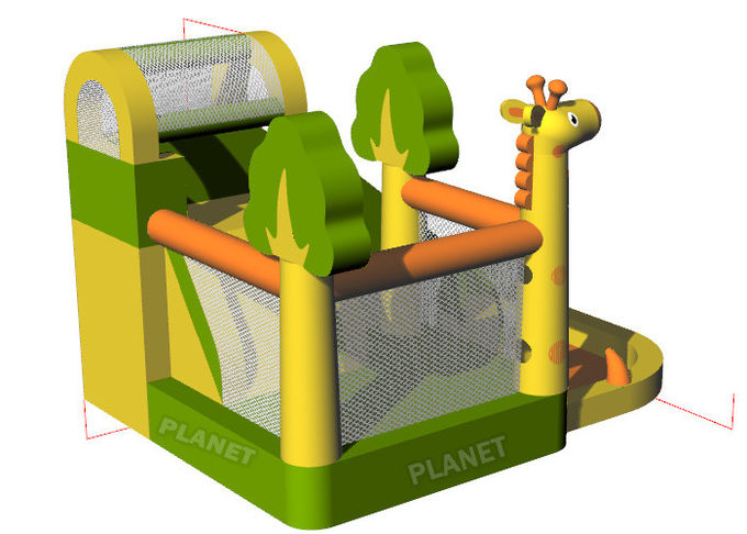 Commercial Adult Inflatable Giraffe Bouncy Castle With Air Blower