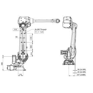 2550mm Long Robotic Arm ABB Industrial Robot Handling Process