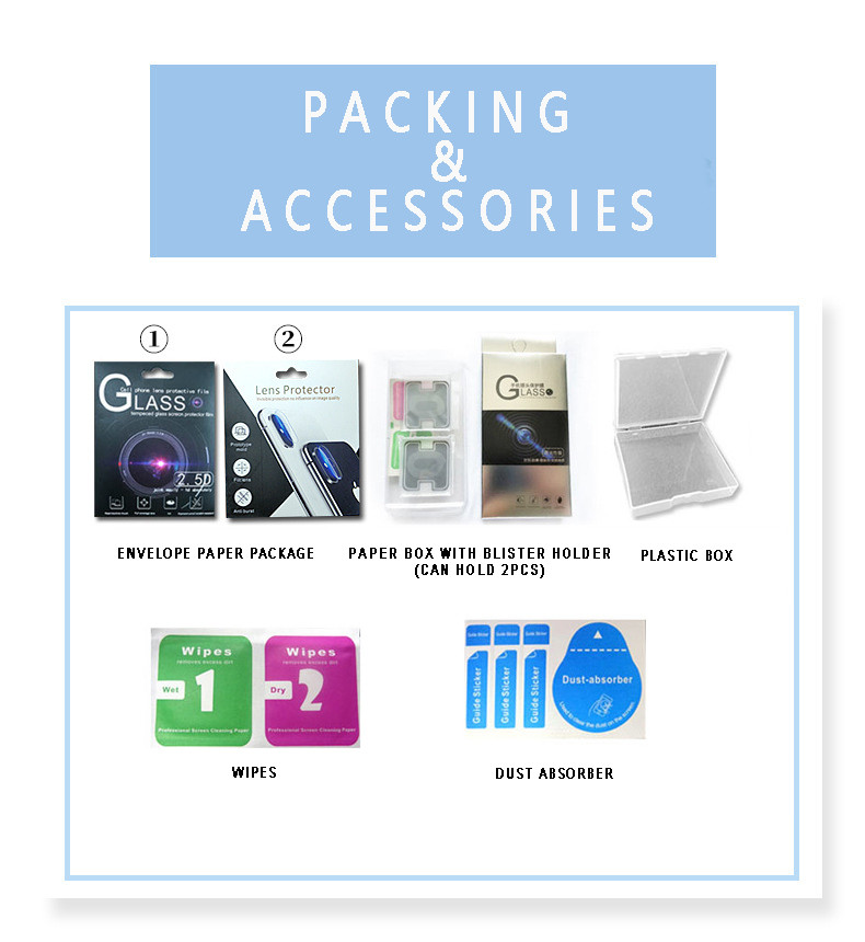 Clear Camera Covers Anti-Fingerprint Tempered Glass Camera Protector Film for Redmi Note 8 Pro K20 Pro