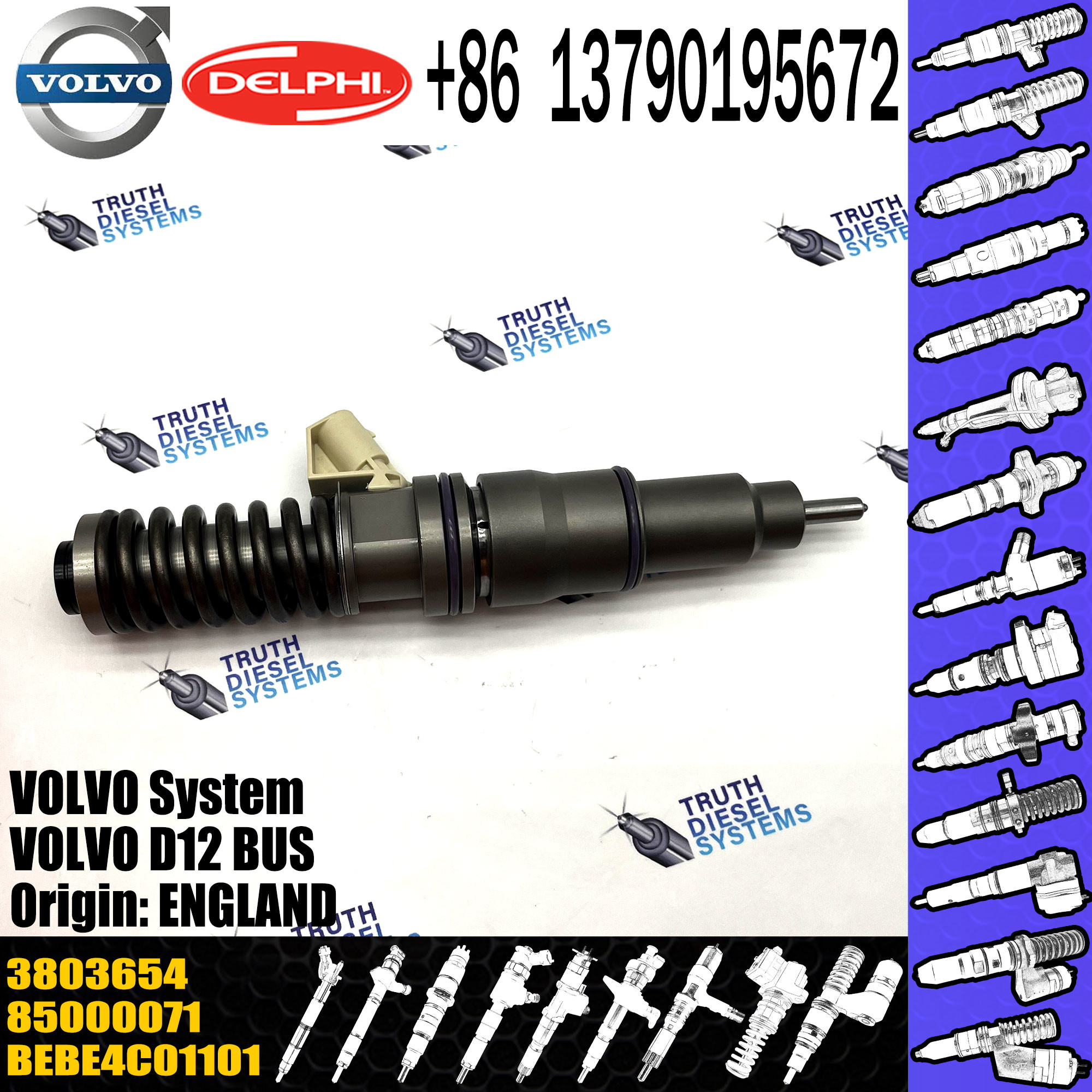 20440388 BEBE4C01001 3803654, 85000071 9.5 MM BORE L222PBC E1 VOL/ VOL TRUCK VOL D12 BUS