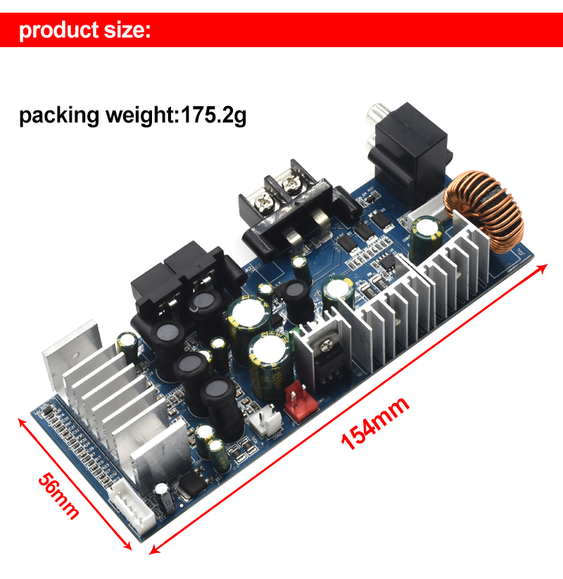CA-3116AS Professional 2.0 Digital Subwoofer Amplifier Board Mini 8-24V 2*100W for Home Sound Use 12V TPA3116