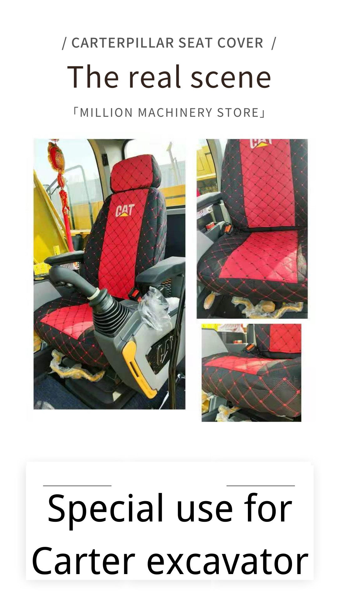 HYUNDAI Seat Cushion Excavator Seat Cover For ERPILLAR DOOSAN HIACHI KATO KOBELCO SUMITOMO