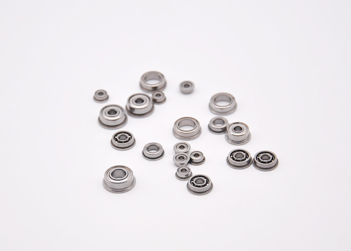 FR166ZZ Flanged Ball Bearing High Precision ABEC5 / ABEC3 Chromes Steel Stainless Steel