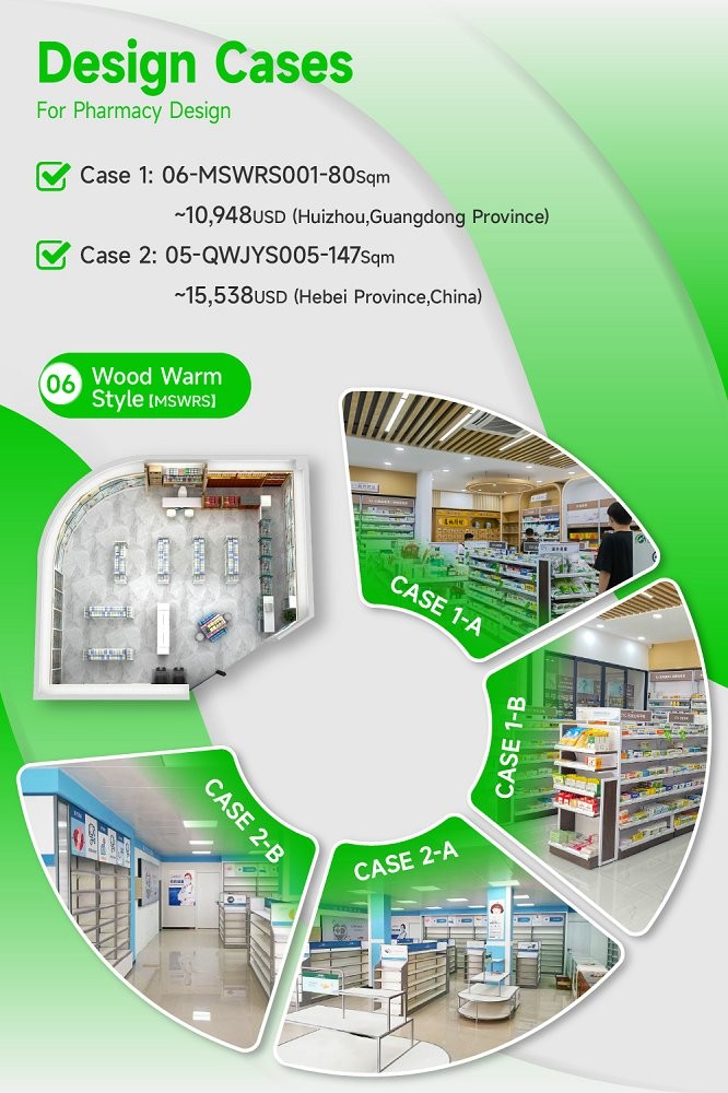 06-MSWRS Pharmacy Model Store With Wood Warm Style
