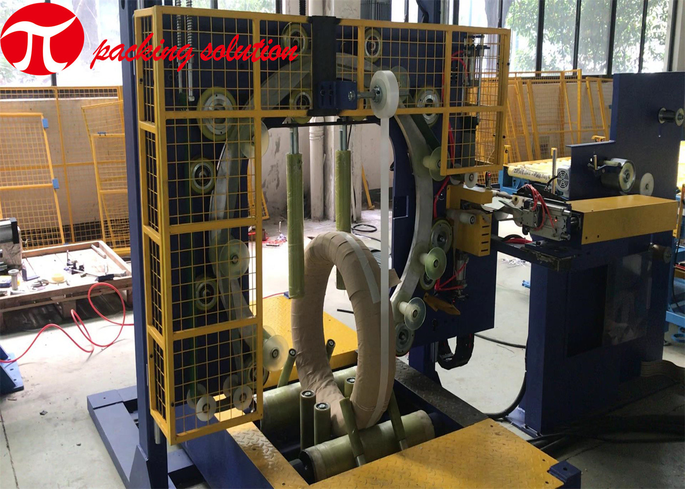 Trolley Steel Wire Packing Machine Max Loading 200KG PLC Control 1.5KW