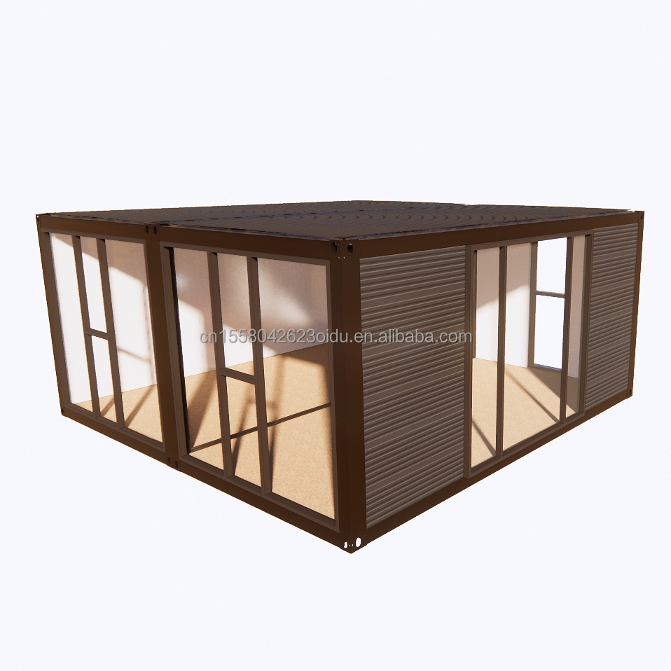 Modern 2 Bedroom Prefab Steel Expandable Container House for Mall Application Customized Color Design
