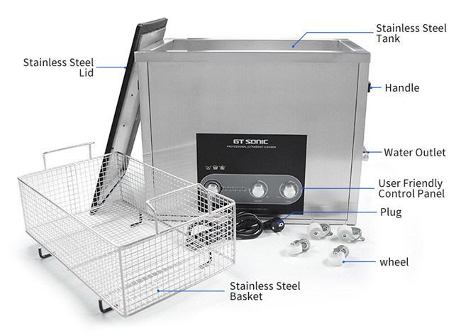 Industrial Knob Control Household Ultrasonic Cleaner for Greases Dirt