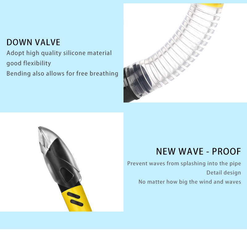 Customized Easybreath Snorkel Mask Diving Goggles And Breathing Tube Set