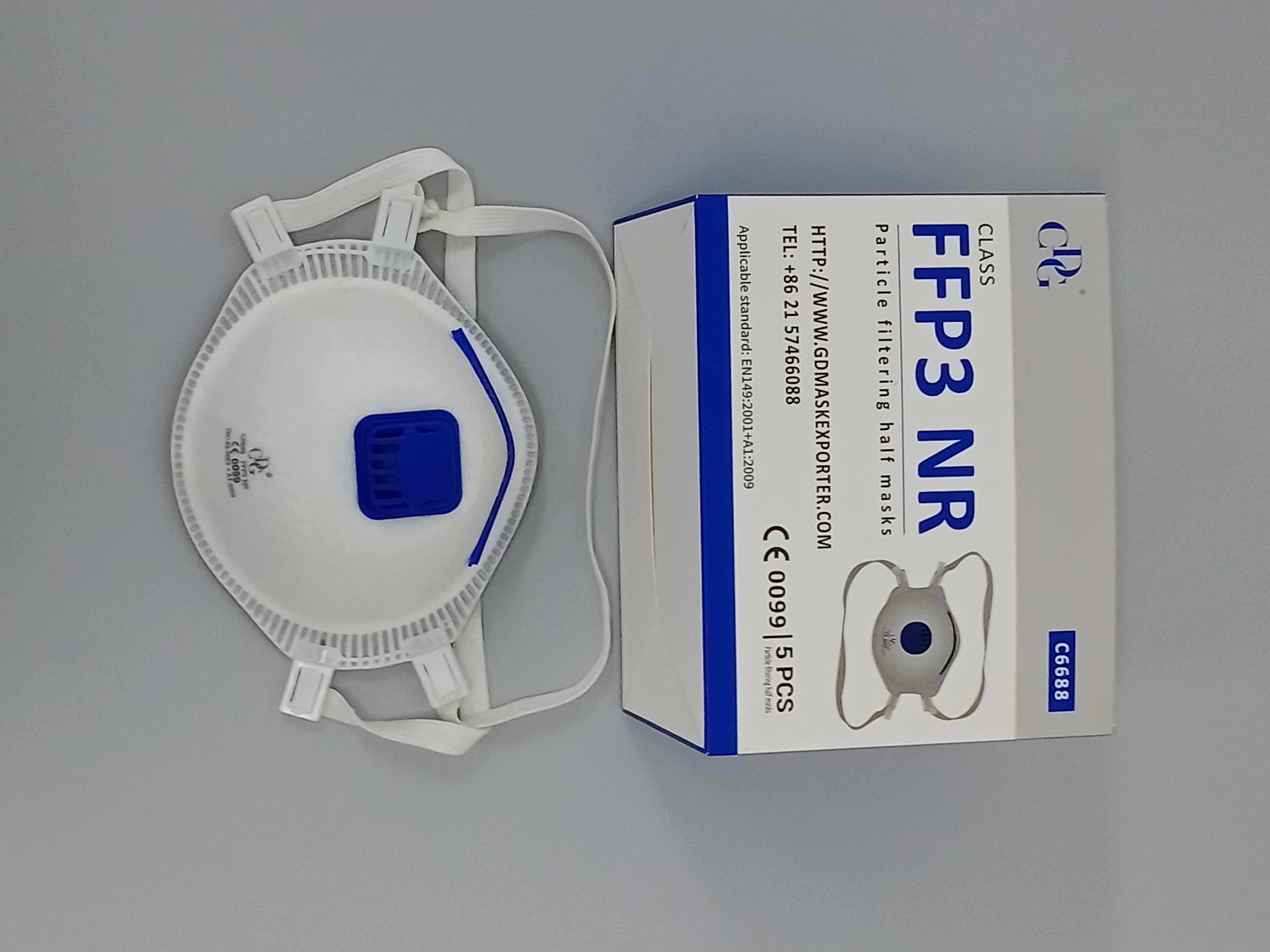 Meltblown 4 Ply EN149 Earloop FFP3 Disposable Mask