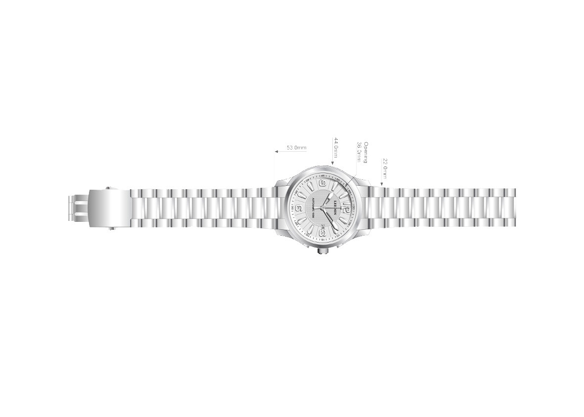 Male Solid Band Stainless Steel Automatic Watch Black Mechanical 10ATM