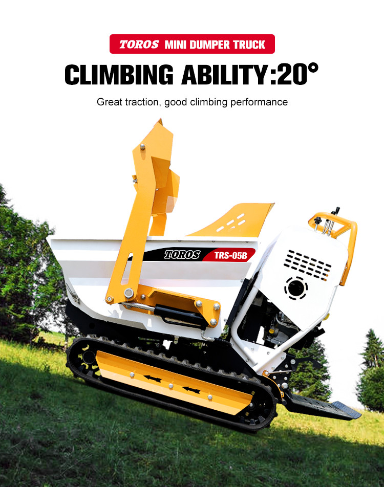 Integrated One Piece Self Loading Mini Dumper Crawler For Earthwork