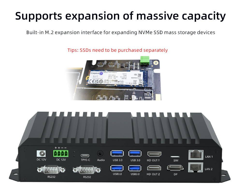 RK3588 8K Media Player Box Octa Core Android 12 Metal Box Dual LAN RS232 RS485