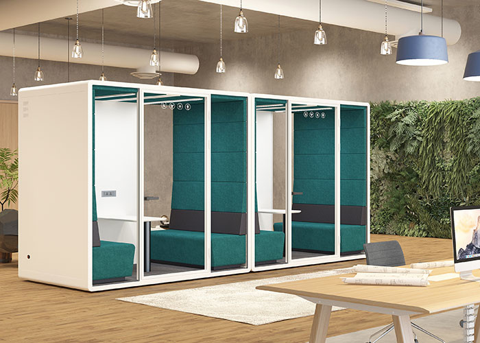 Customized Sound Acoustic Booth With Solid Wall Meeting Booths For Offices