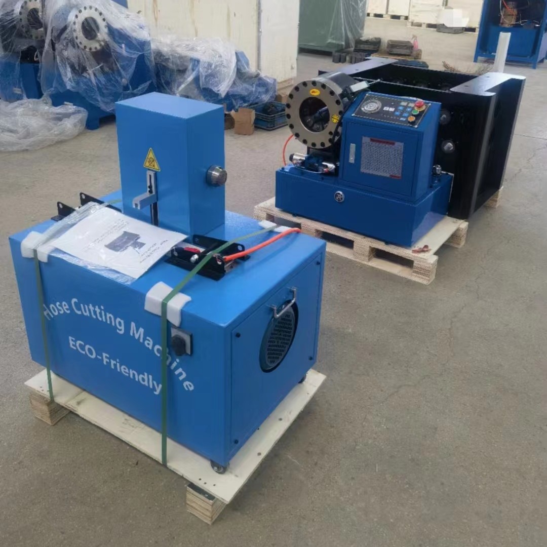 2" Automatic Rubber Hose Cutting Machine With 350*2.8mm Cutting Blade And 2850 RPM Cutting Motor