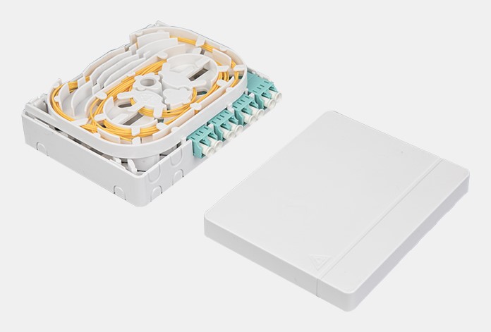 SM / MM Fiber Wall Outlet Box 4 Core Outdoor Fiber Termination Box