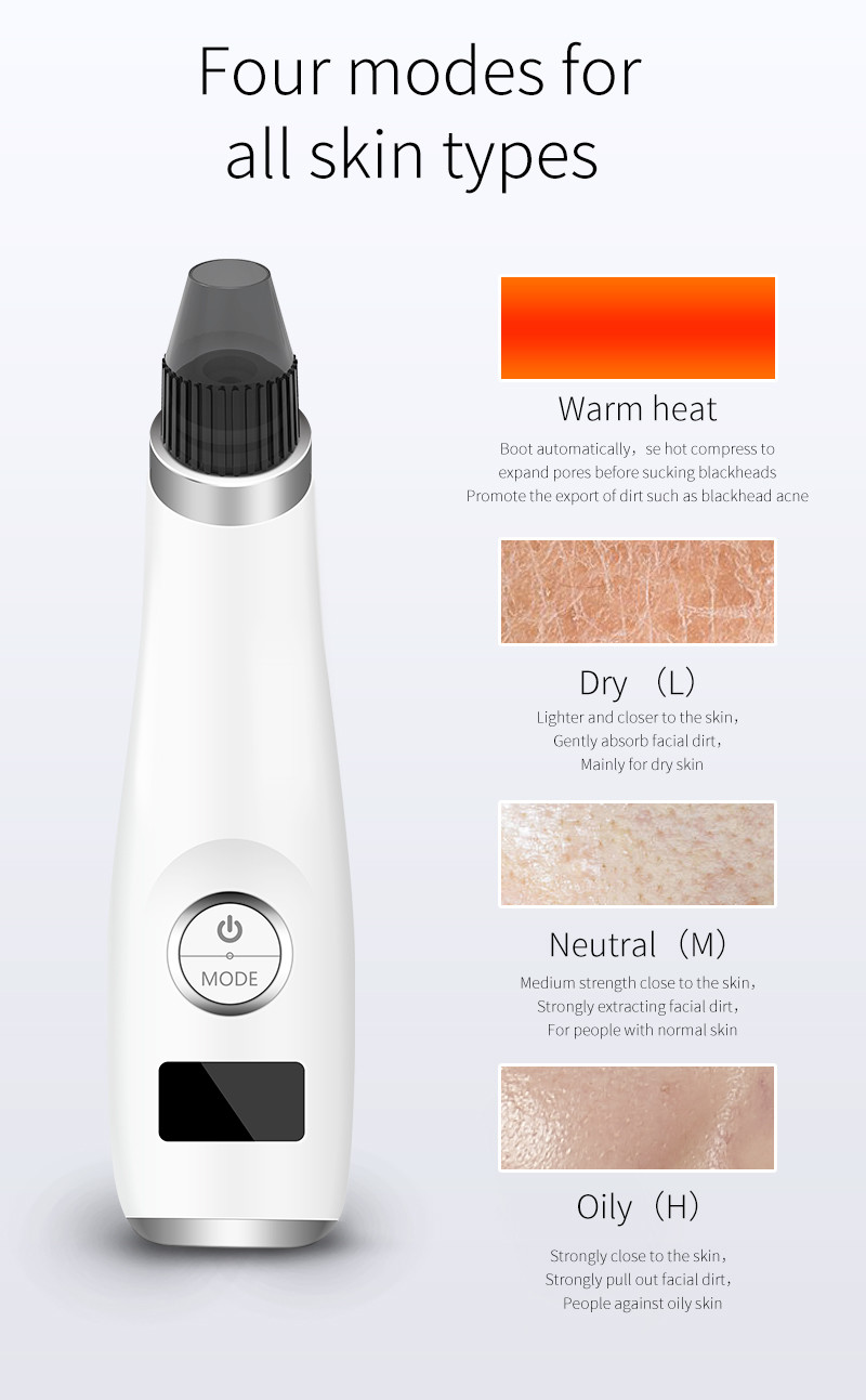 Pimple Skin Treatment Blackhead Remover Machine Pore Vacuum Cleaner Rechargeable